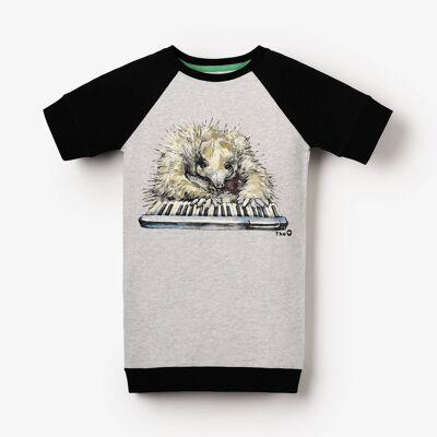 Organic T-shirt Tunic - Echidna Pianist