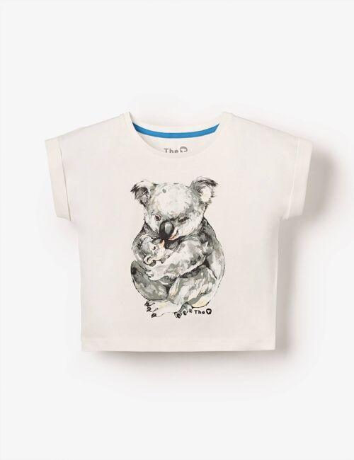 Organic Cap Sleeve Tee - Koala Cuddle