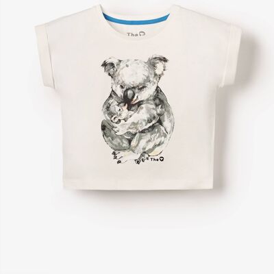 Camiseta orgánica con mangas casquillo - Koala Cuddle