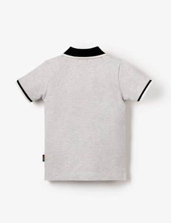 T-shirt Polo Bio - Gris Chiné 2