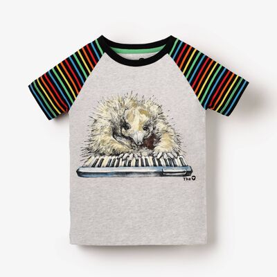 Organic Raglan Tee - Echidna Pianist