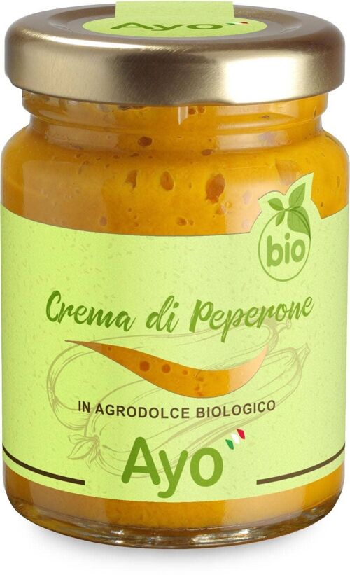 Crema di peperone giallo in agrodolce biologico