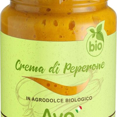 Crema di peperone giallo in agrodolce biologico