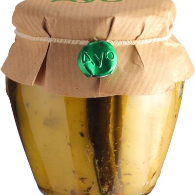 Calabacines picantes en aceite