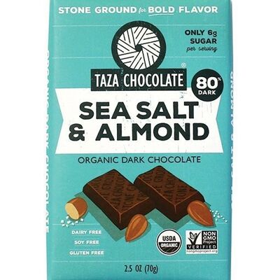 Taza Sea Salt and Almond 80%