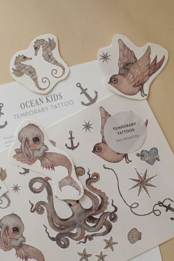 TATOUAGES TEMPORAIRES OCEAN KIDS 2