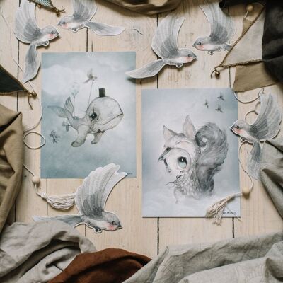 LOT DE 2 18X24 TINY TOFFLE/DEAR WHALIE