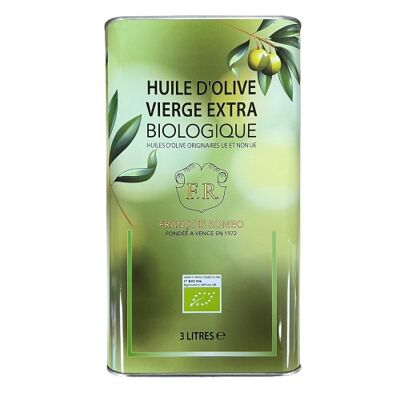 Bidon huile d'olive vierge extra biologique 3l