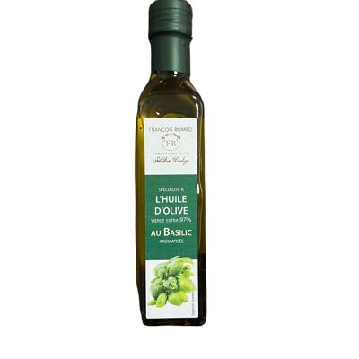 Huile d'olive au basilic 25 cl