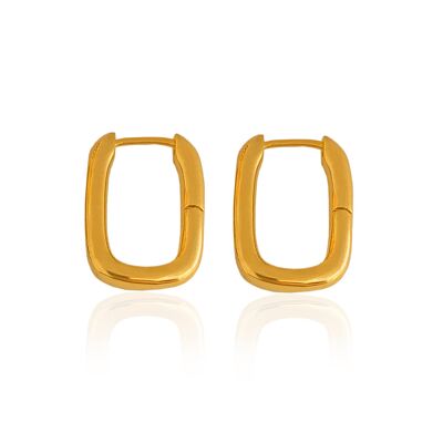 Oval big hoops gold