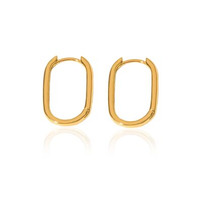 Oval medium hoops gold