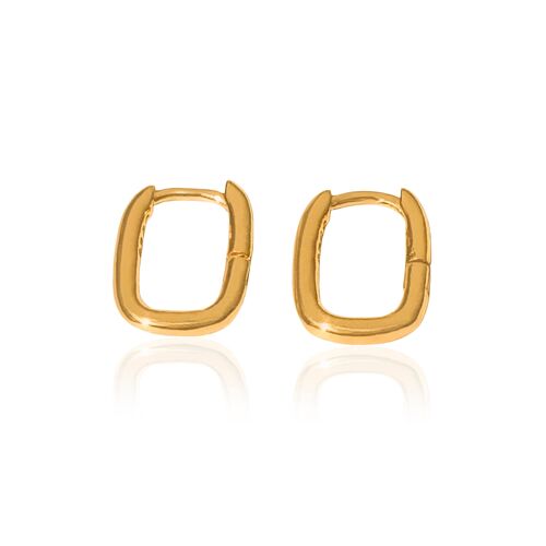 Oval mini hoops gold