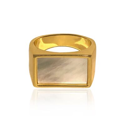 Pearl signet ring