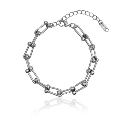 U-link bracelet silver