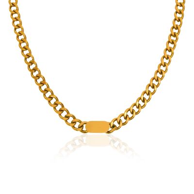Signet cuban link necklace