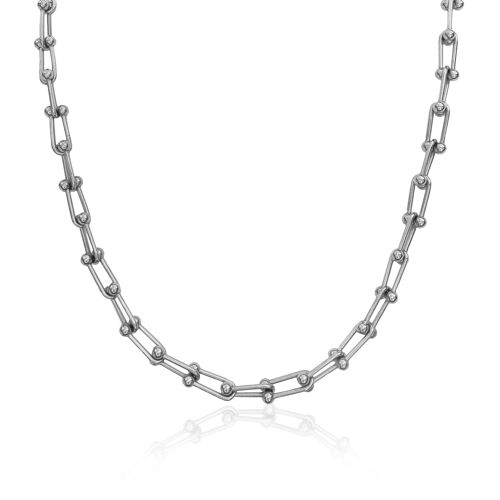 U-link necklace silver