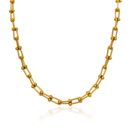 U-link necklace gold