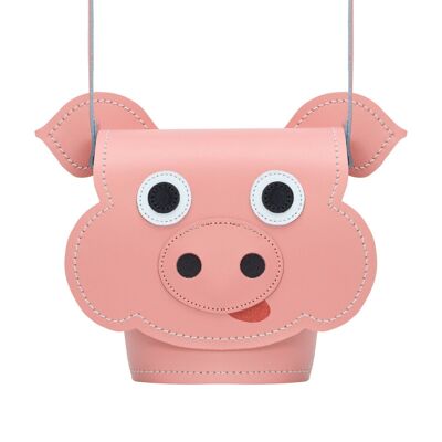 Polly Pig - Bolso barril de cuero hecho a mano con animales