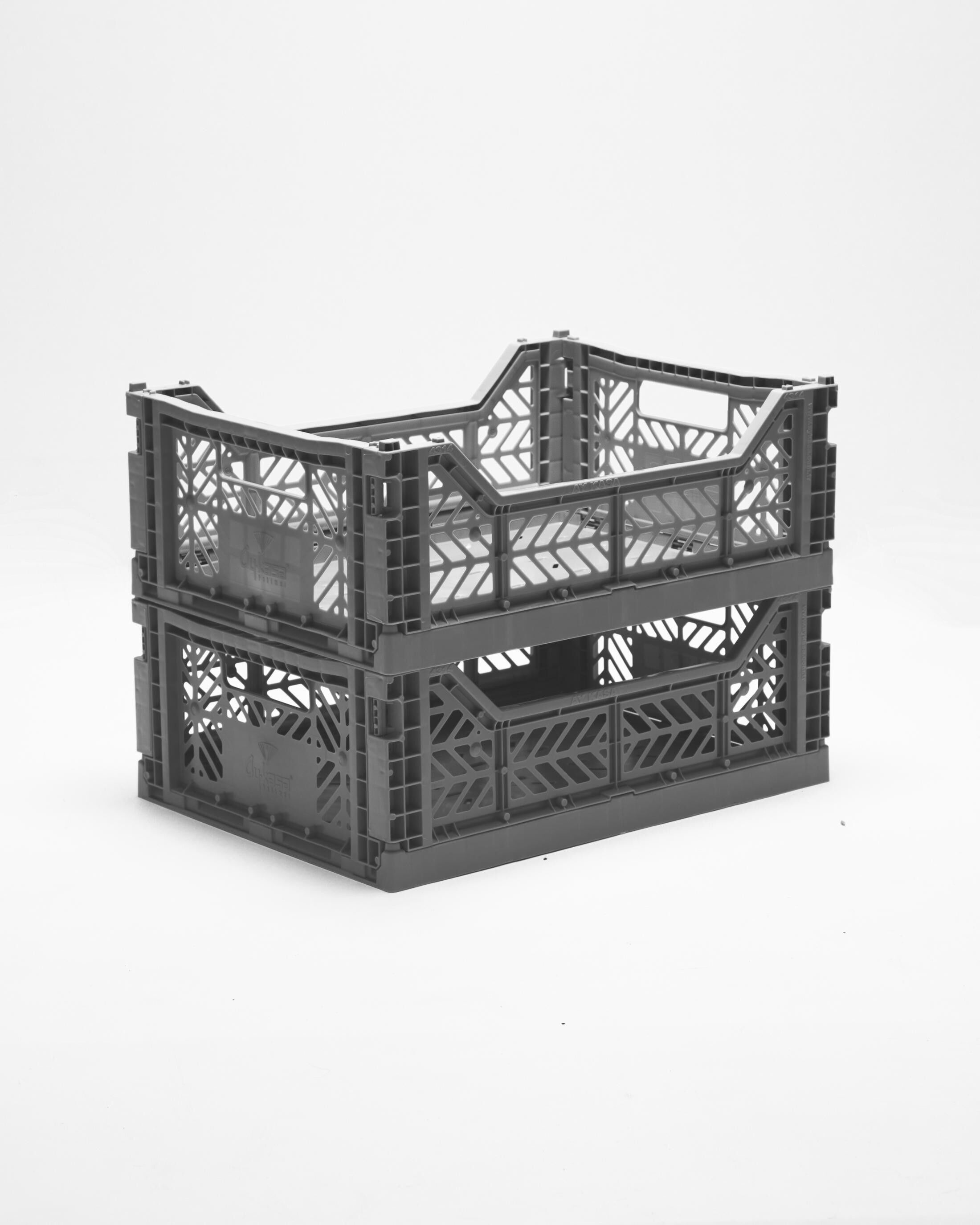 Boîte Odett Pliante Moyenne (Ensemble 2) (08 Gris)