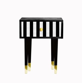 Table basse Golden Detail (Black Stripes) 2