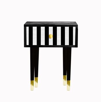 Table basse Golden Detail (Black Stripes) 1