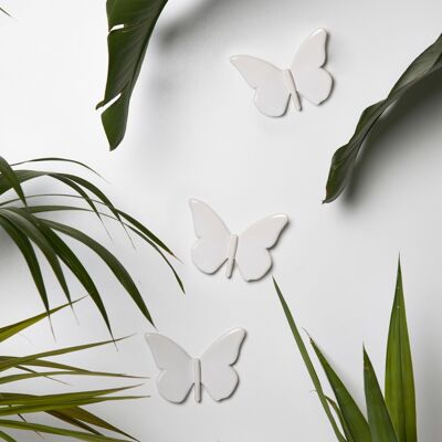 Papillon en céramique (Blanc)