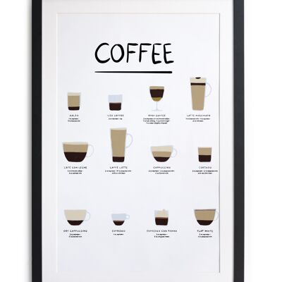 Schwarzer Zierrahmen 40x30 (Kaffee)