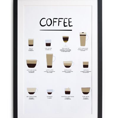 Cuadro Moldura Negra 40x30 (Coffee)