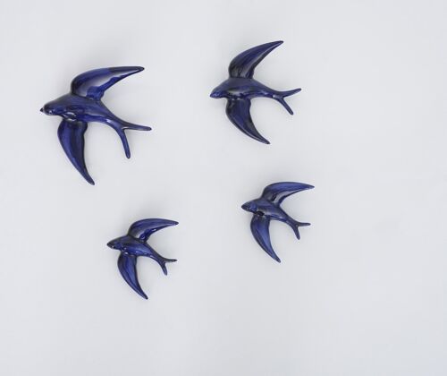 Set 4 Swallows Color (Blue)