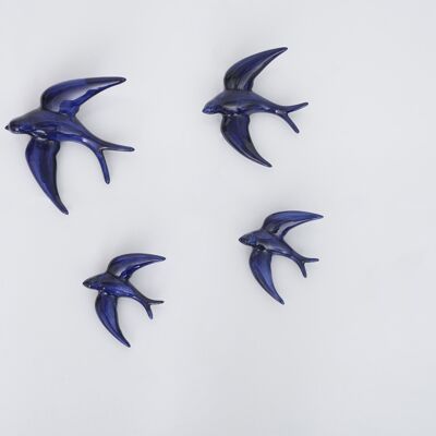 Set 4 Swallows Color (Blue)