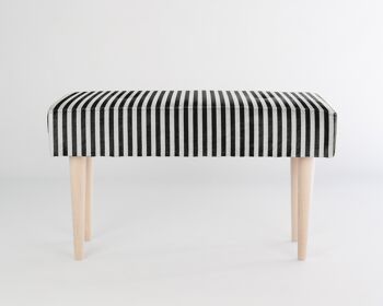 Banc en Velours (Noir et Blanc) 2