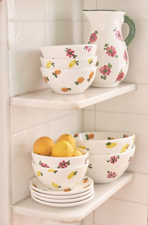 Set 2 Ceramic Bowls (Lemons and Oranges)