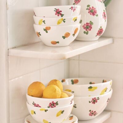 Set 2 Ceramic Bowls (Lemons and Oranges)