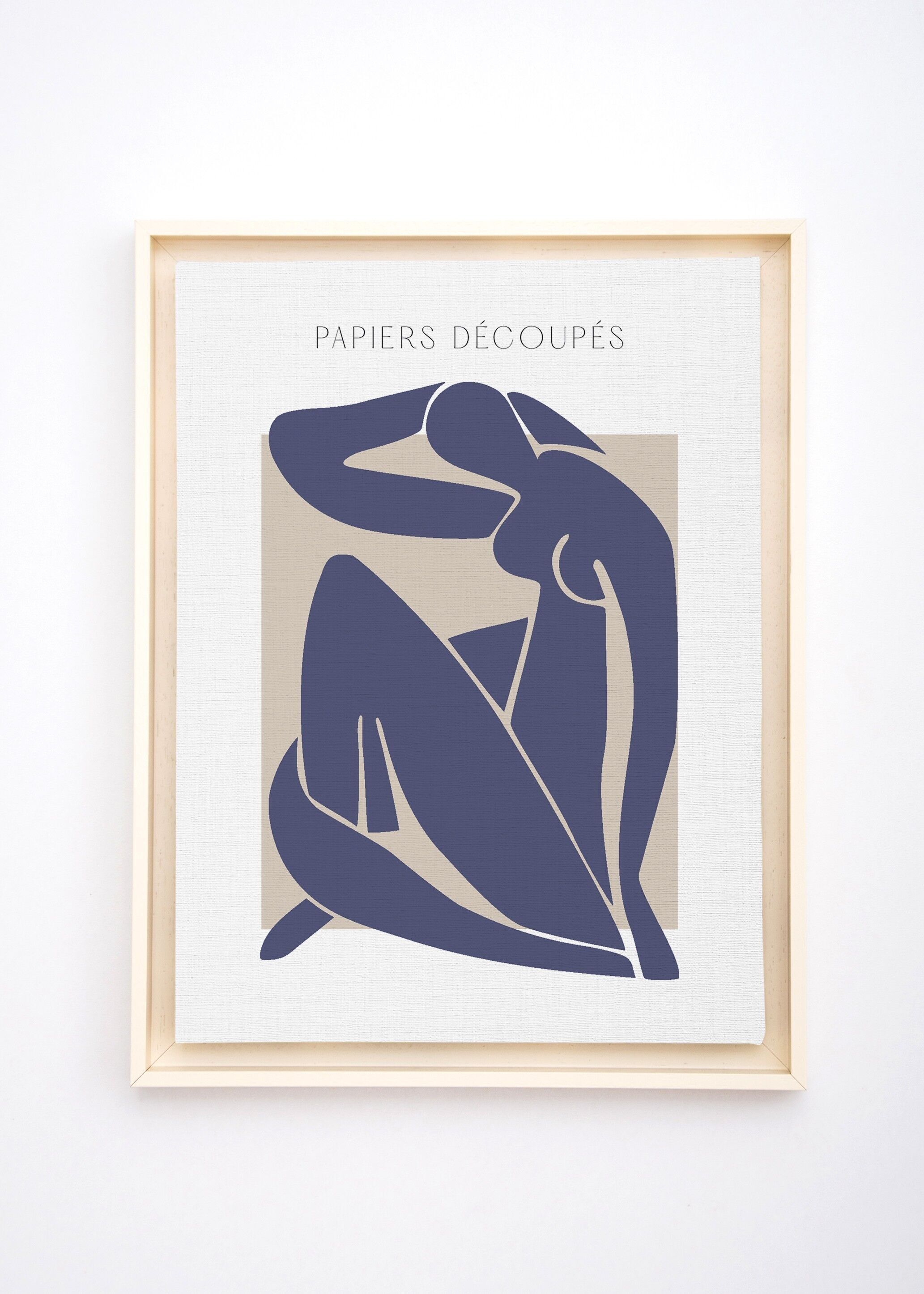 Schweberahmen 60x40 Natur (Blauer Korpus)