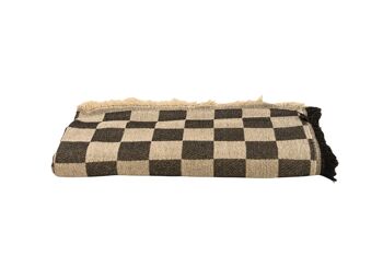 Jeté de lit Jacquard 240X240 (Damier Noir) 5