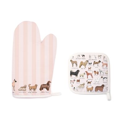 Kitchen Mittens Set (Dog Types)