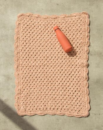 Tapis tricoté 60x90 (Rose) 2