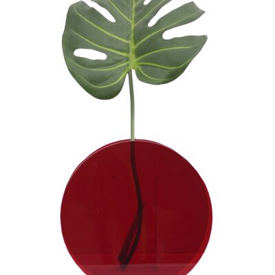 Vase à fleurs en acrylique (rouge)