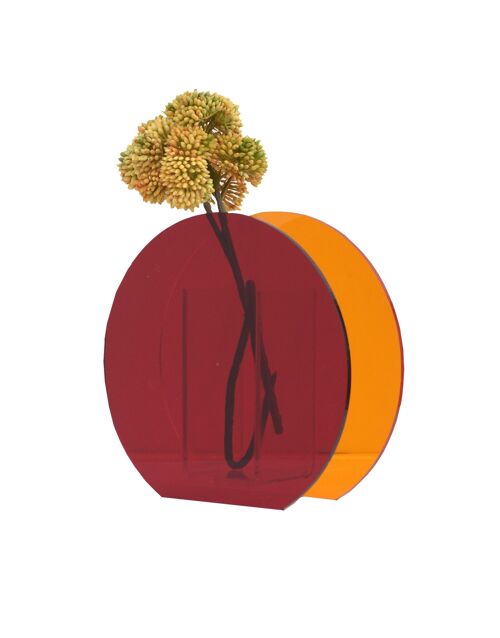 Metacrilato Flower Vase (Rojo/Naranja)