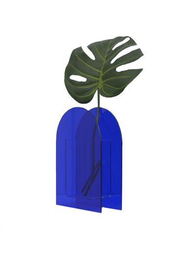 Vase à fleurs en acrylique (bleu) 4