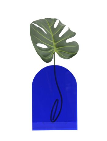 Vase à fleurs en acrylique (bleu) 6