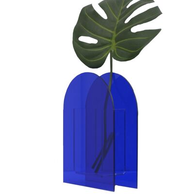 Vaso di fiori in acrilico (blu)