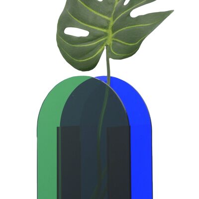 Vase à fleurs en acrylique (bleu/vert)