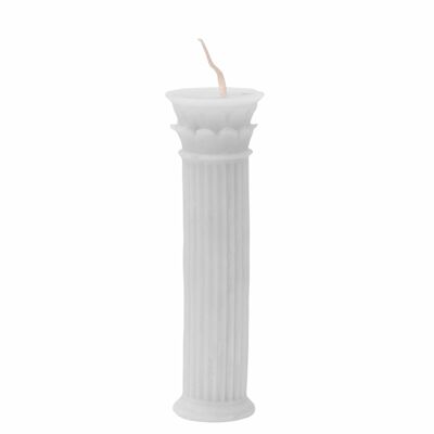 Römische Säulenkerze (Weiß)