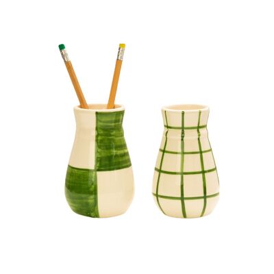 Set Ceramic Vase (Green)