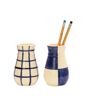 Set vaso in ceramica (blu)
