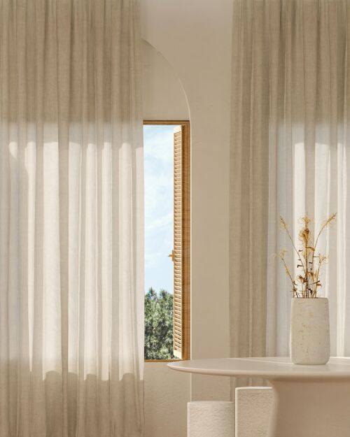 Pure Menorca Linen Curtain (Natural)