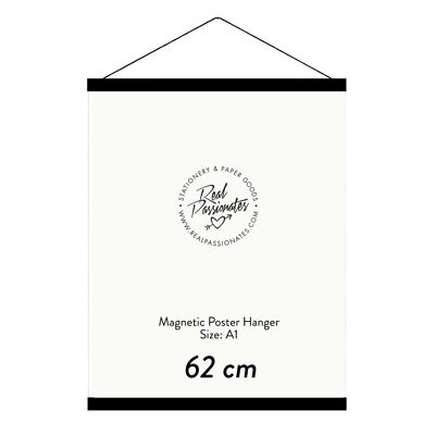 Porte-affiche magnétique en bois pour tirages d'art, Noir, A1