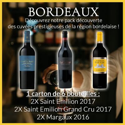 Pack Bordeaux - Saint Emilion - St Emilion Grand Cru - Margaux