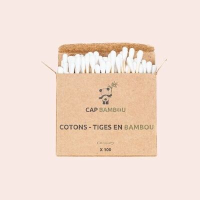 Hisopo de algodón de bambú X100